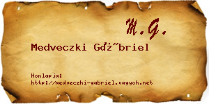Medveczki Gábriel névjegykártya
